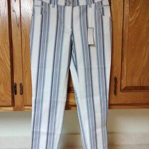 Per Se striped pants size 0 - nwt -- new -- DRY CLEAN - $325 tag